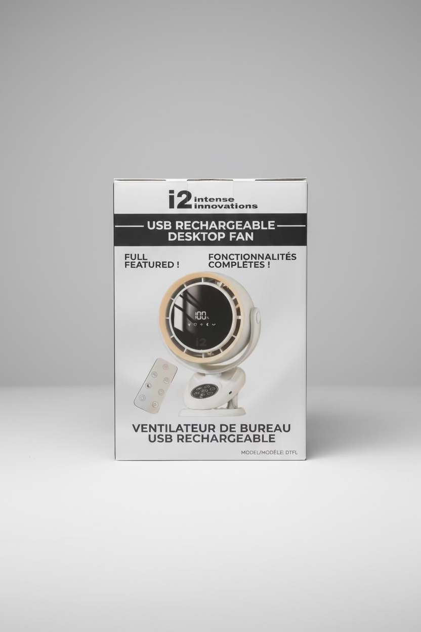 i2 6 speed desktop fan with LED