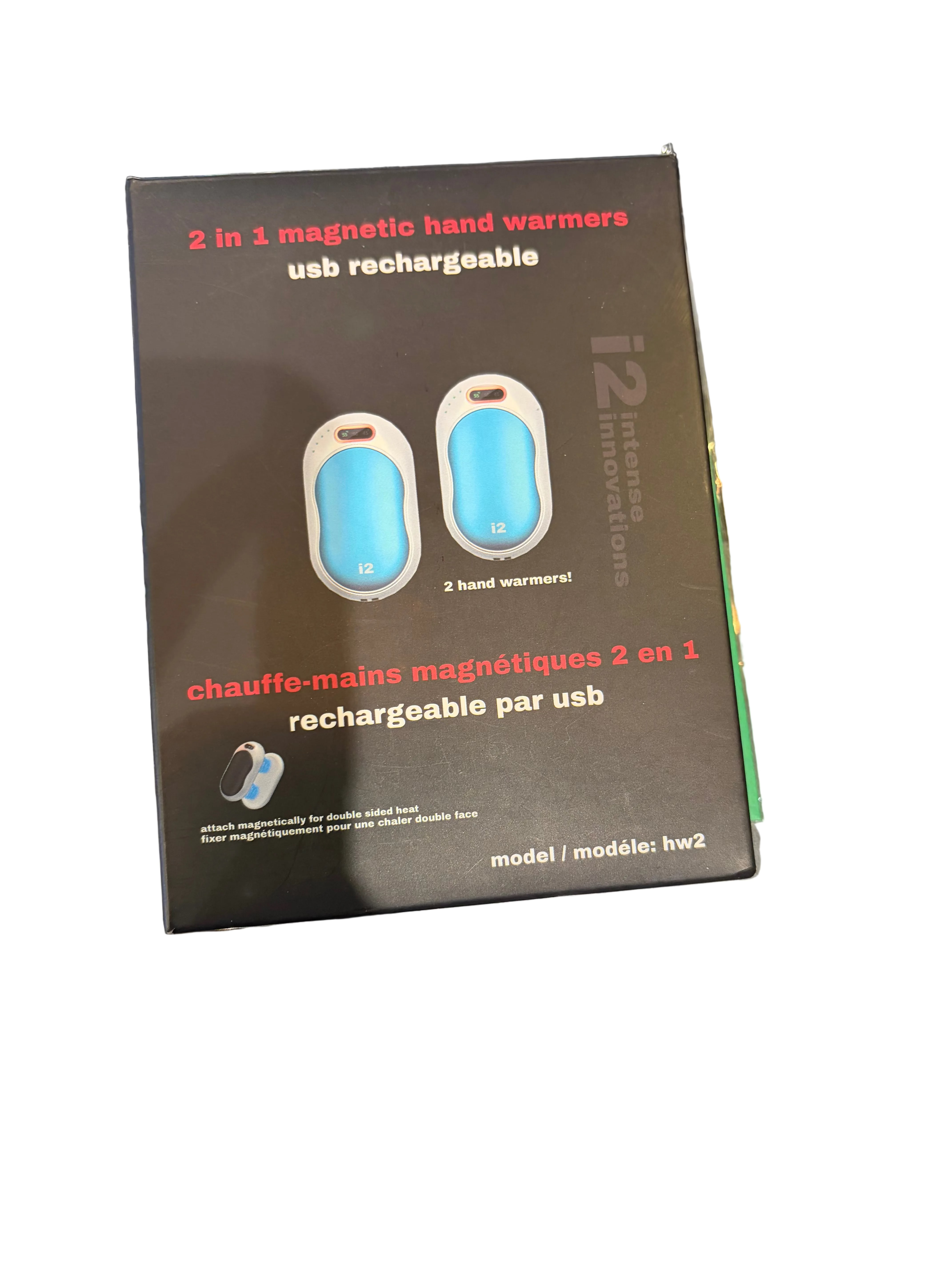 i2 USB Rechargable Handwarmer Blue 2PK