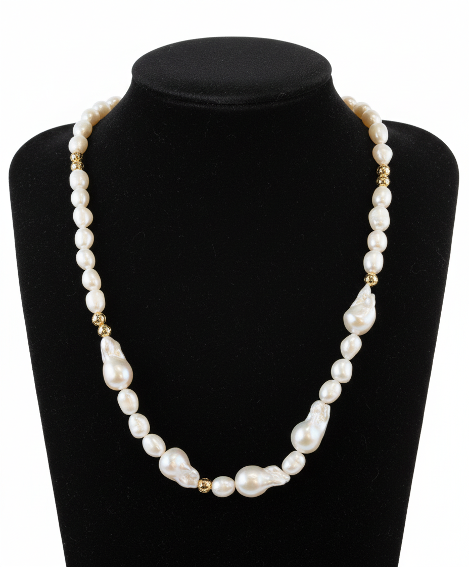 Lazy Maisie Baroque Pearl Necklace