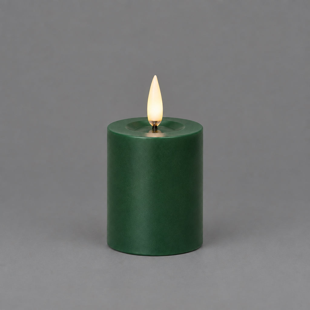 Piffany - LED Pillar Candle Green
