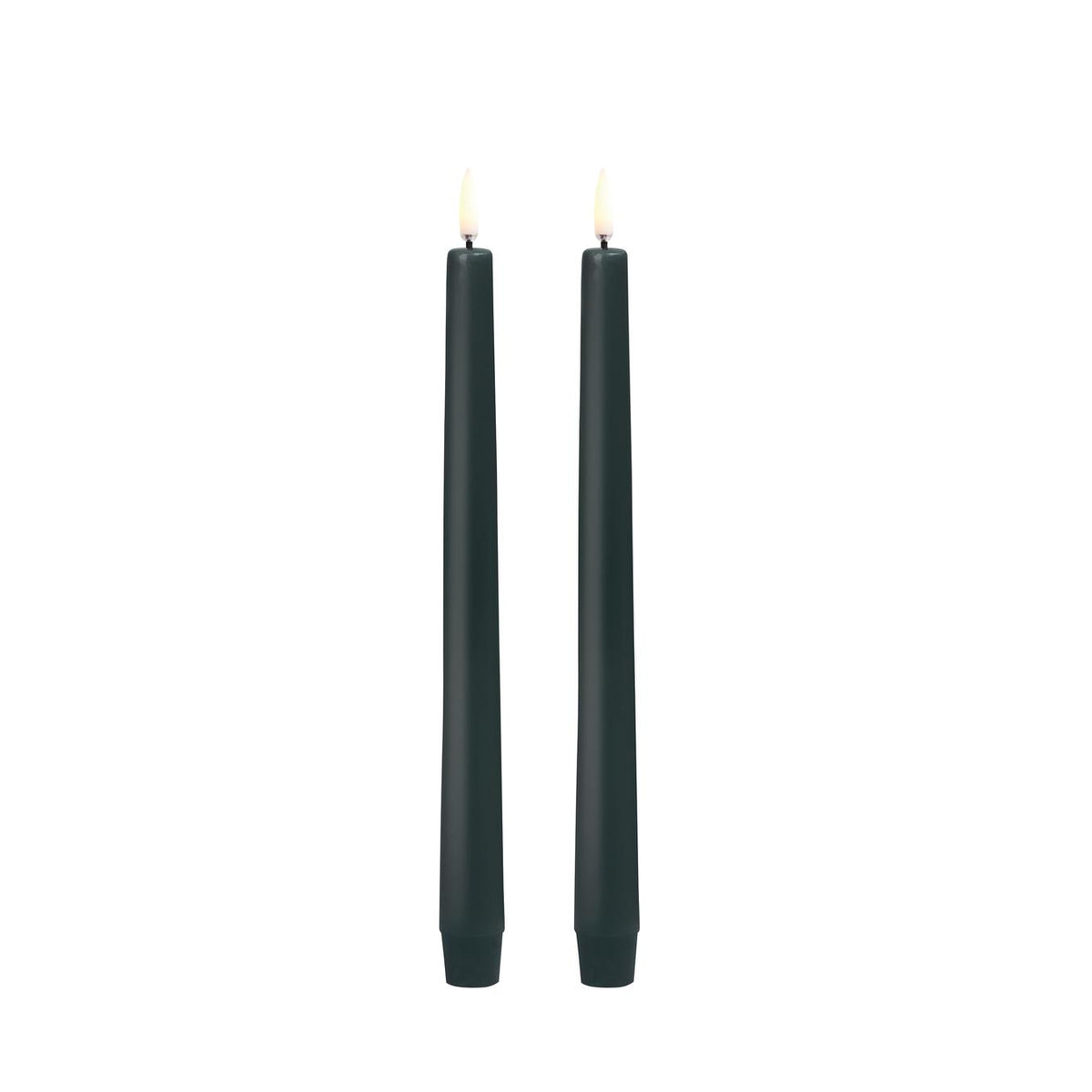 Piffany - LED Taper Candle Green (2pk)