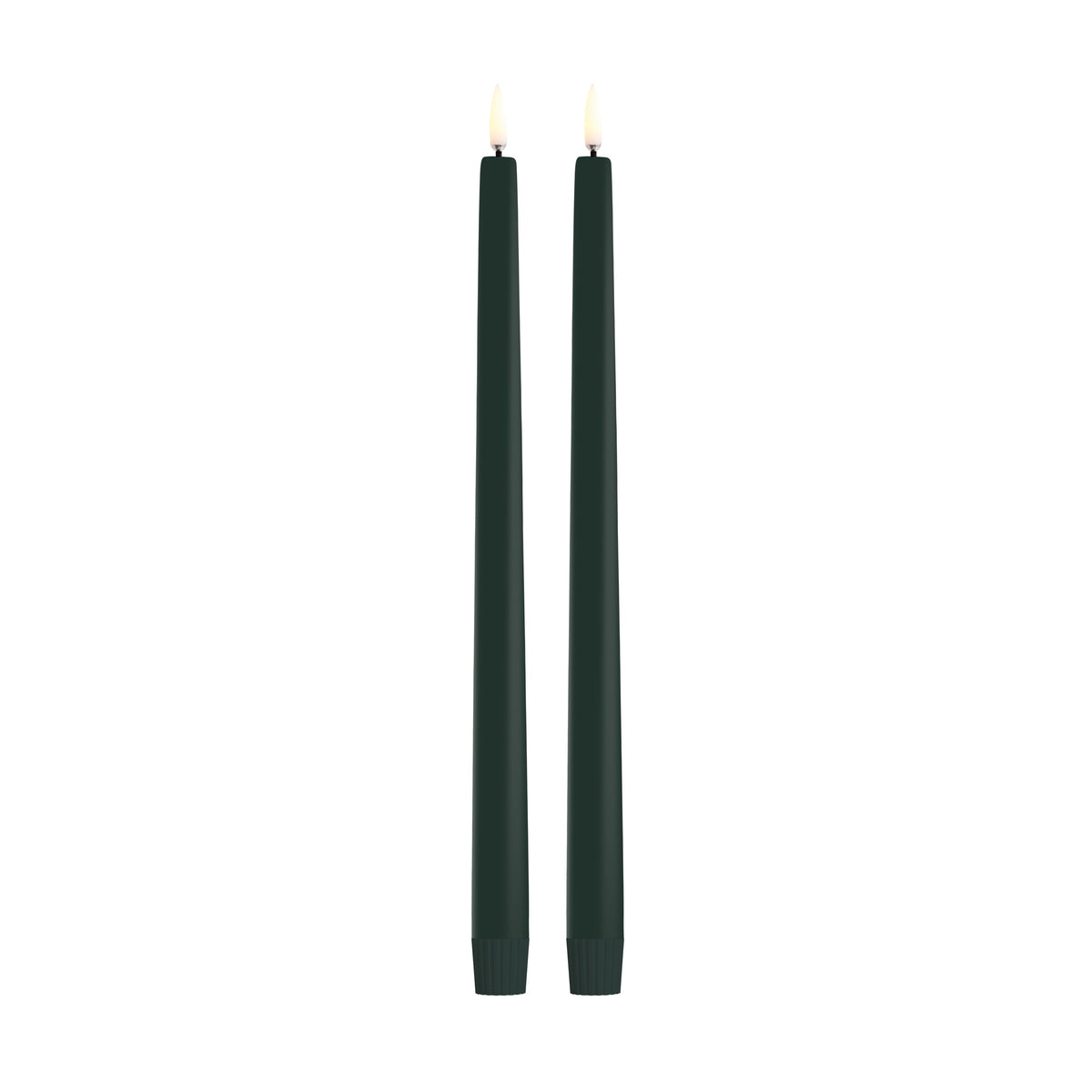 Piffany - LED Taper Candle Green (2pk)