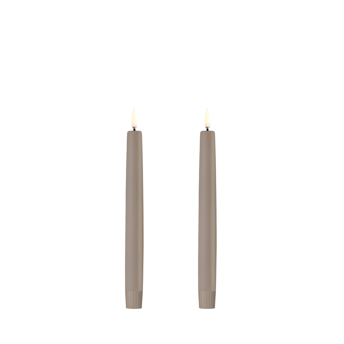 Piffany - LED Taper Candle Sandstone (2pk)