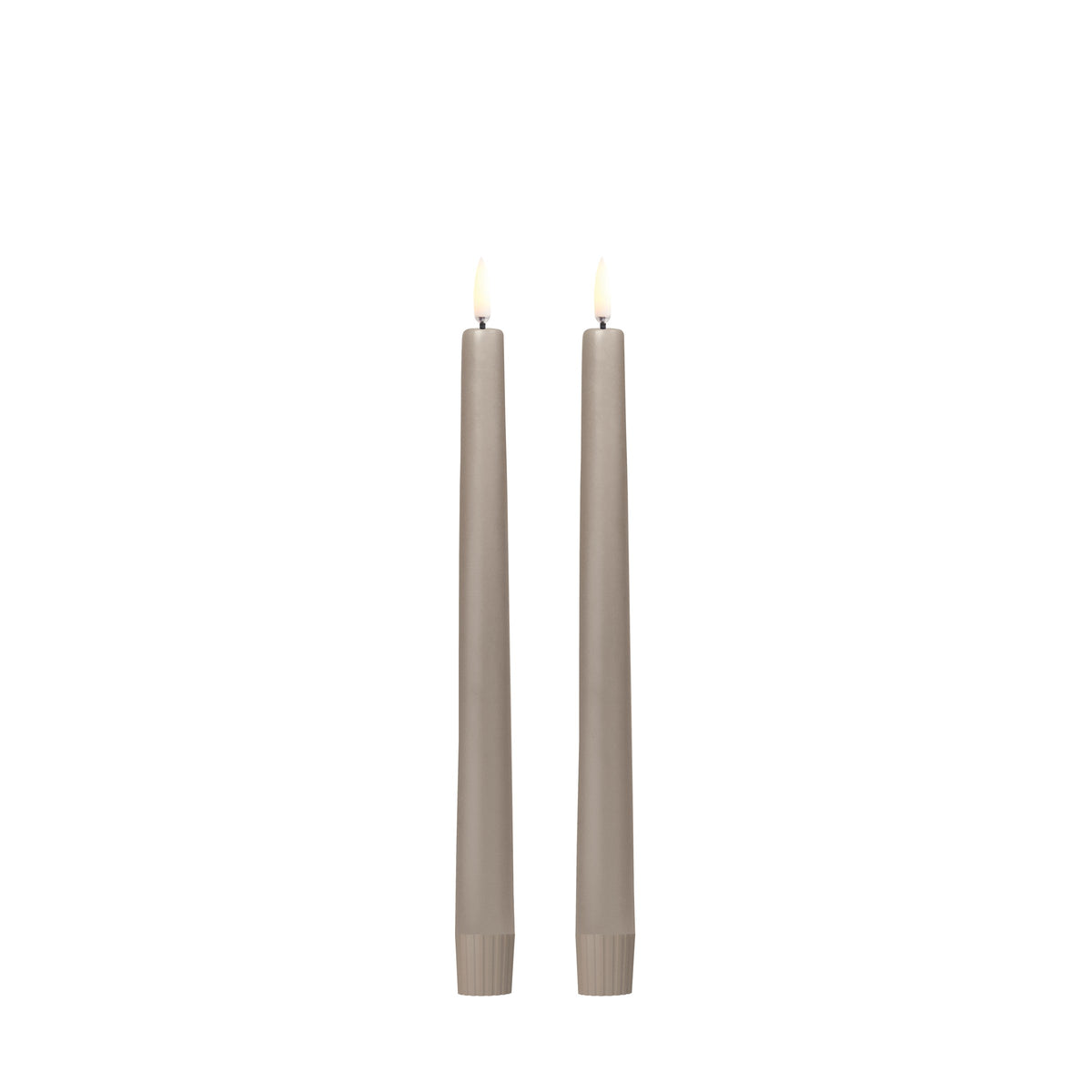 Piffany - LED Taper Candle Sandstone (2pk)