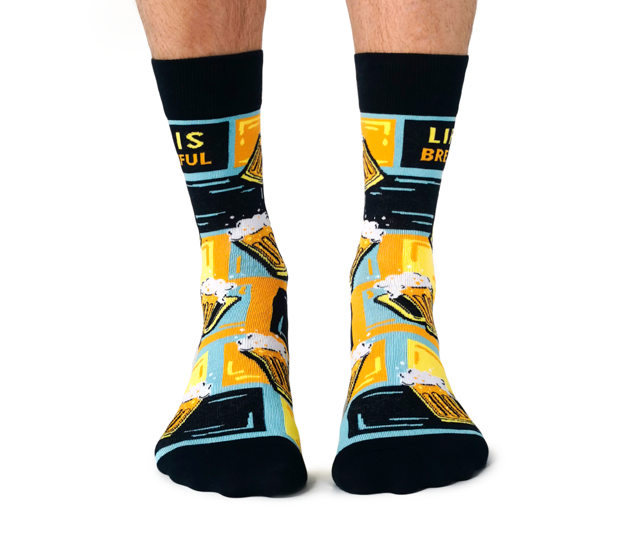 Uptown Sox - Life is Brewtiful Socks  - M/L (Men)