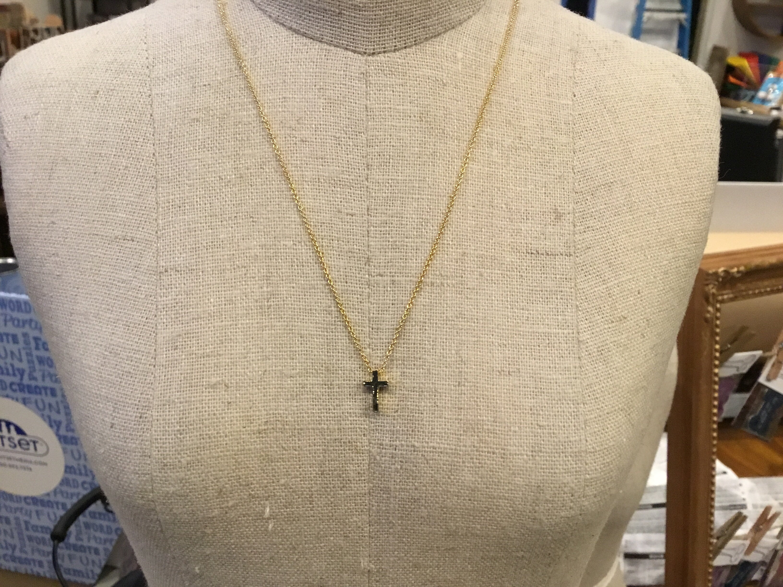 Covenant Cross Necklace 14kt Yellow Gold