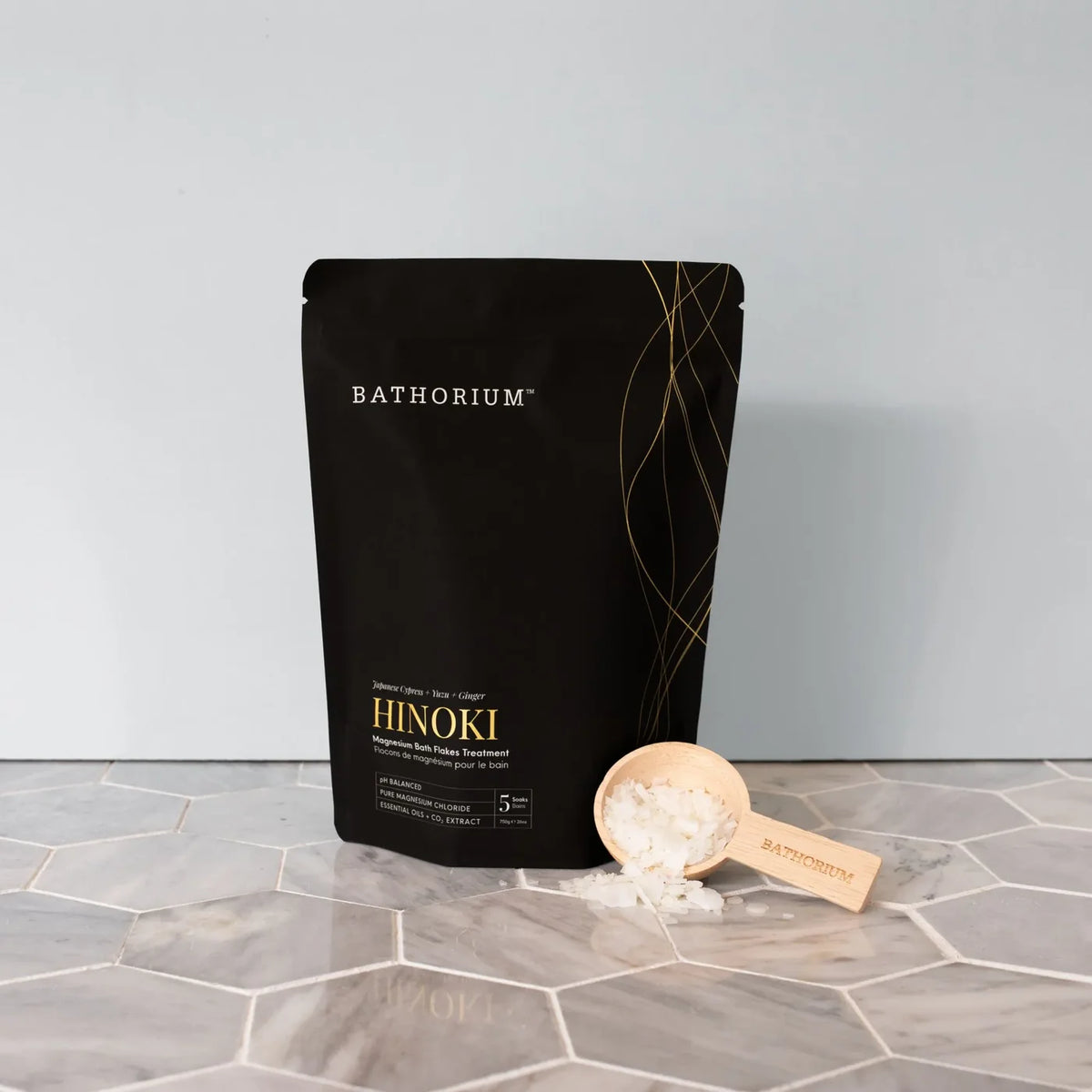 Bathorium - Hinoki Magnesium Bath Flake Soak 750g