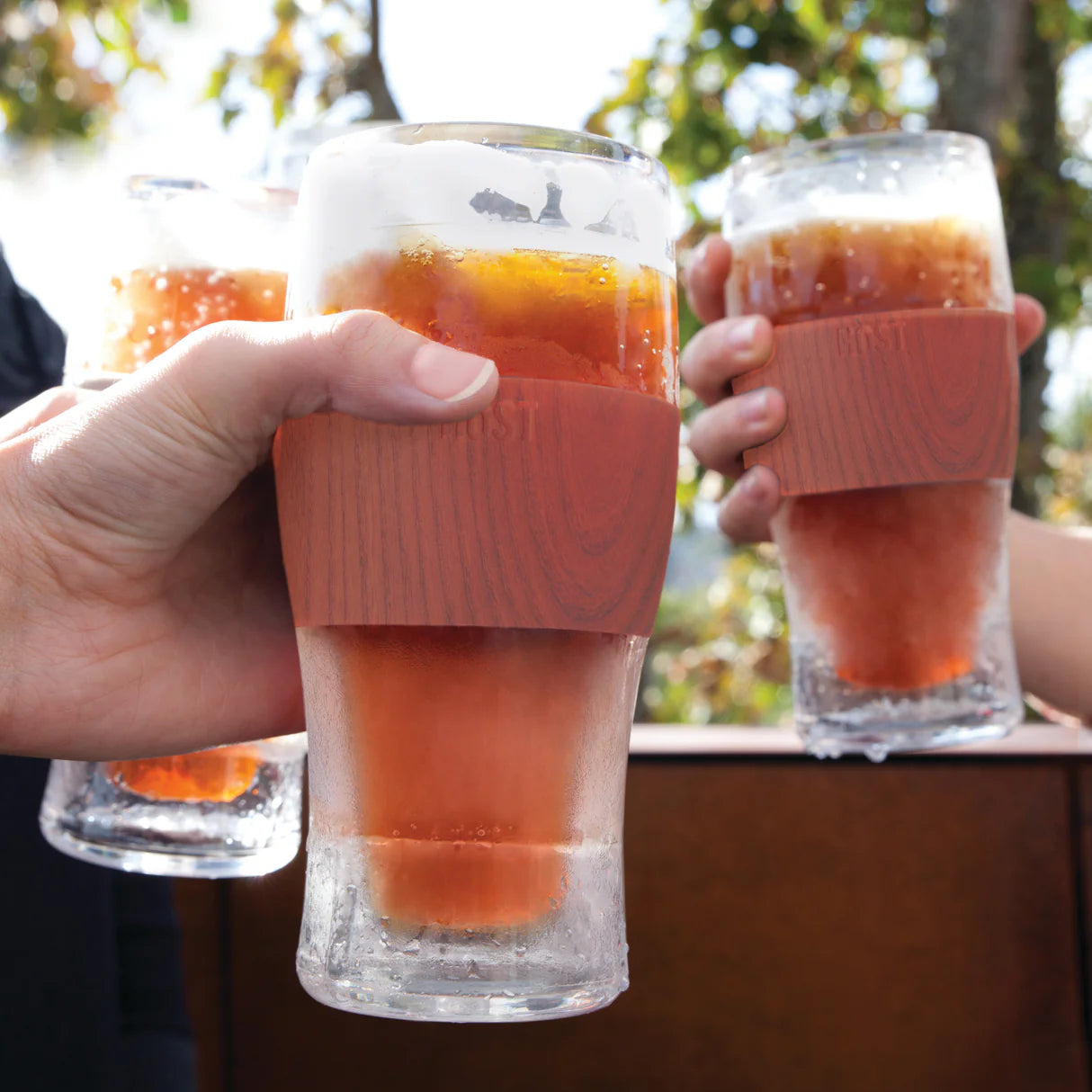 Beer FREEZE Cooling Cup in Wood
