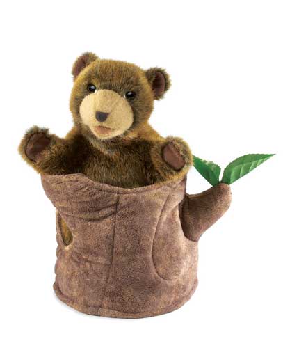 Bear in Tree Stump