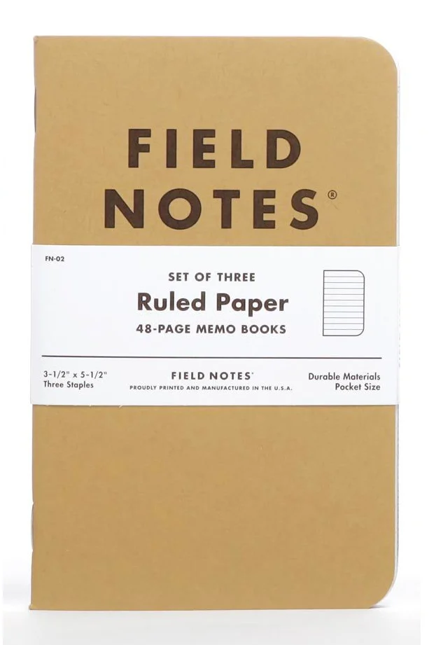 Field Notes Original Kraft Ruled Paper 3pk