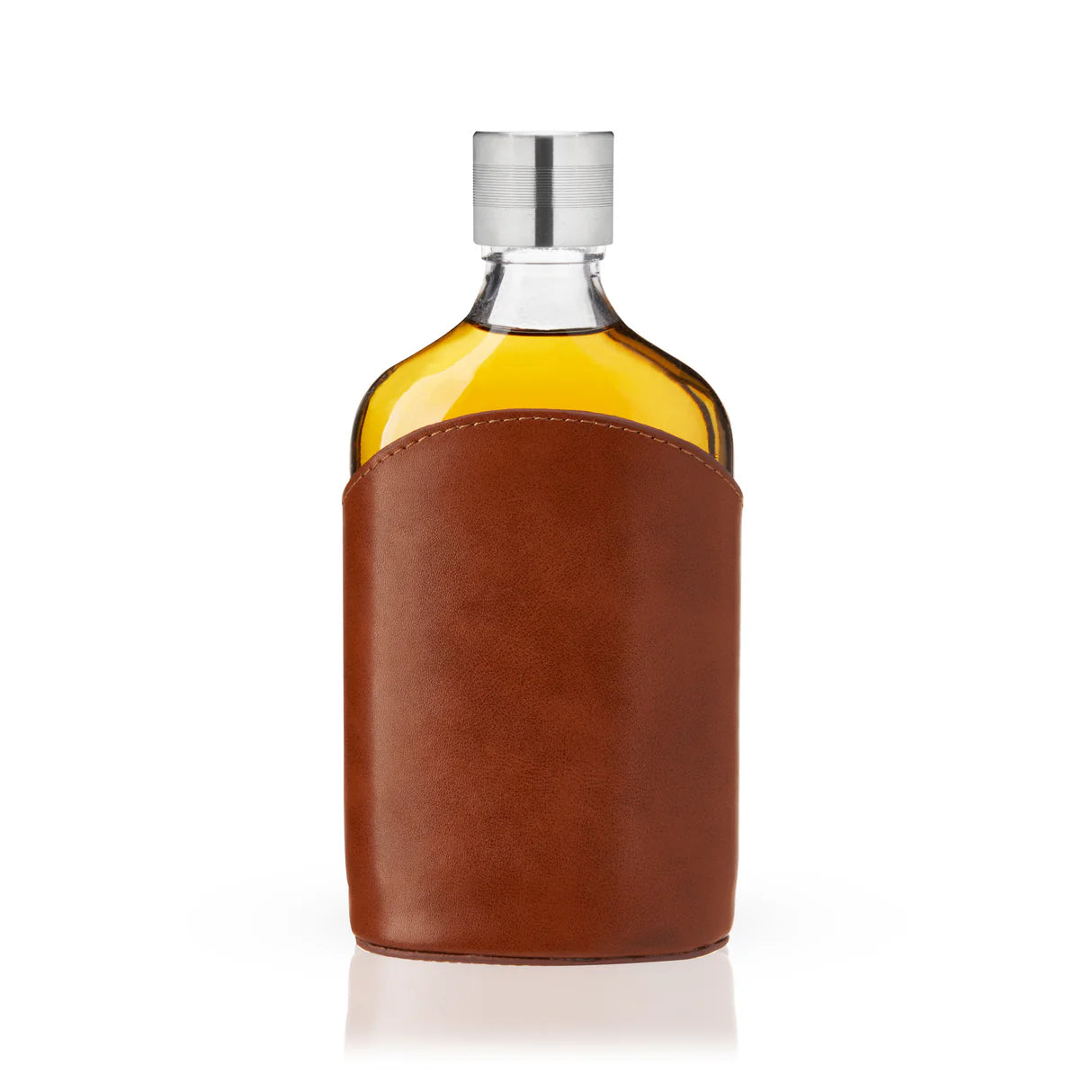Admiral Leather Wrapped Glass Flask 7oz
