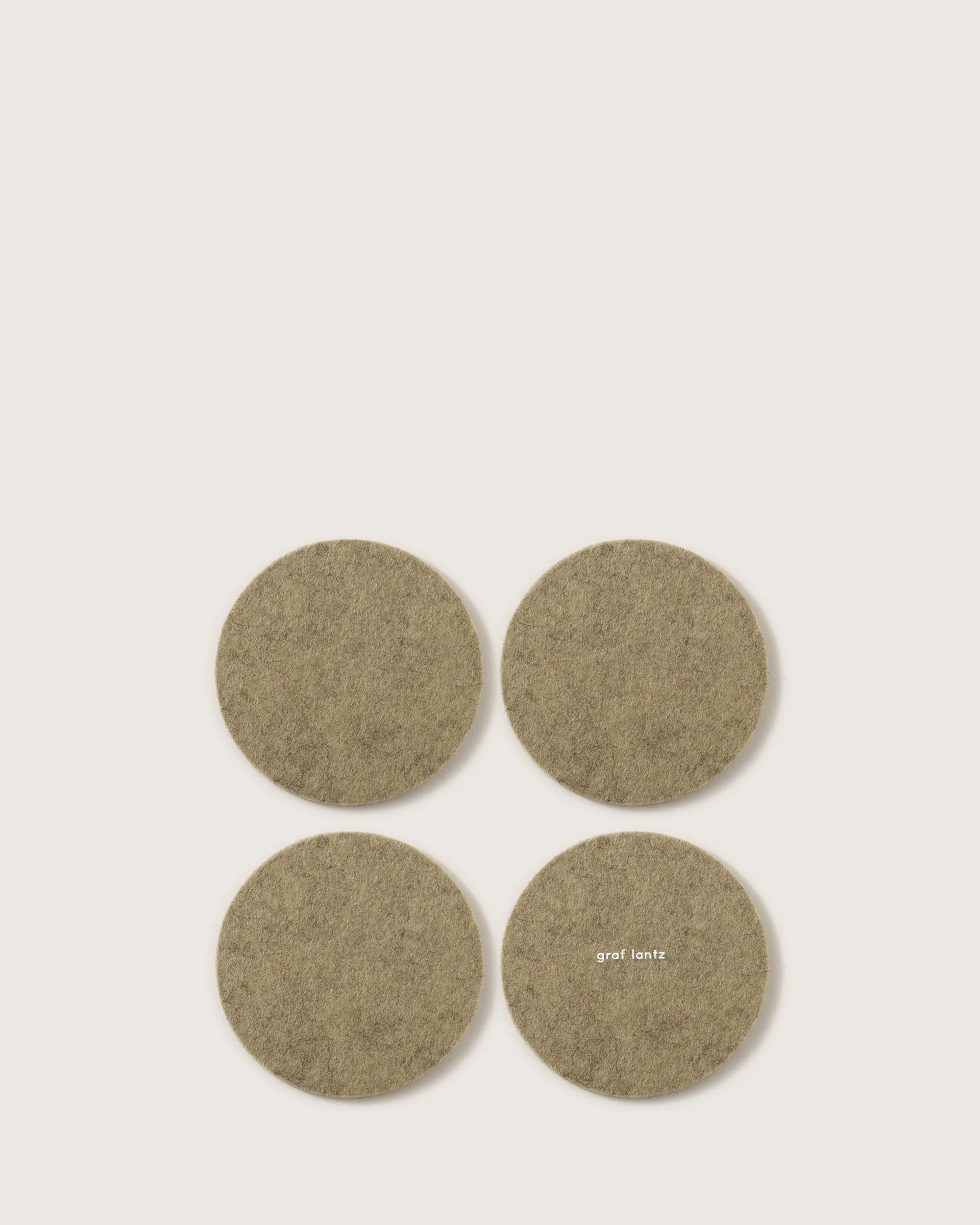 Graf Lanz Coaster Round Sage 4 pack