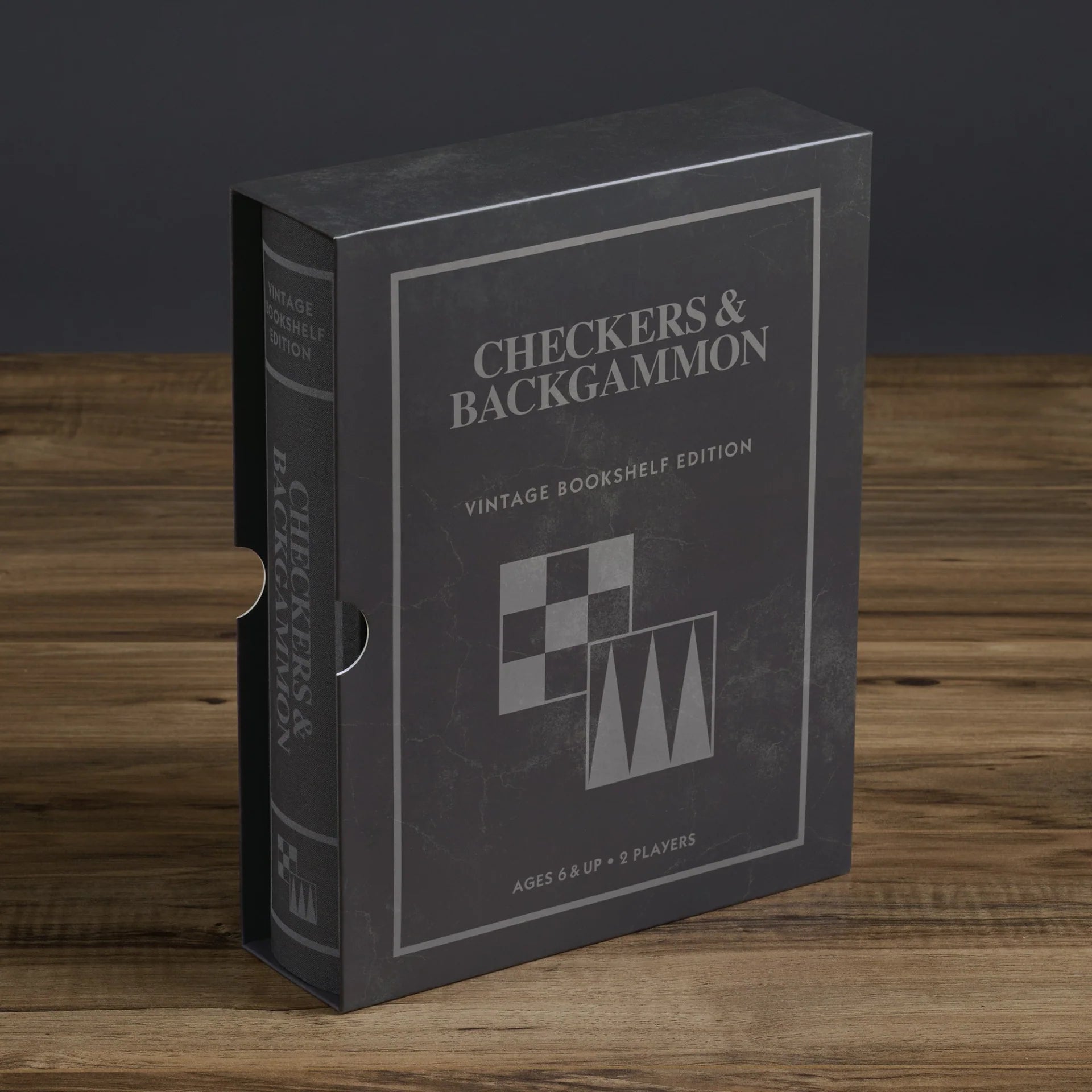 Vintage Bookshelf Edition - Checkers & Backgammon