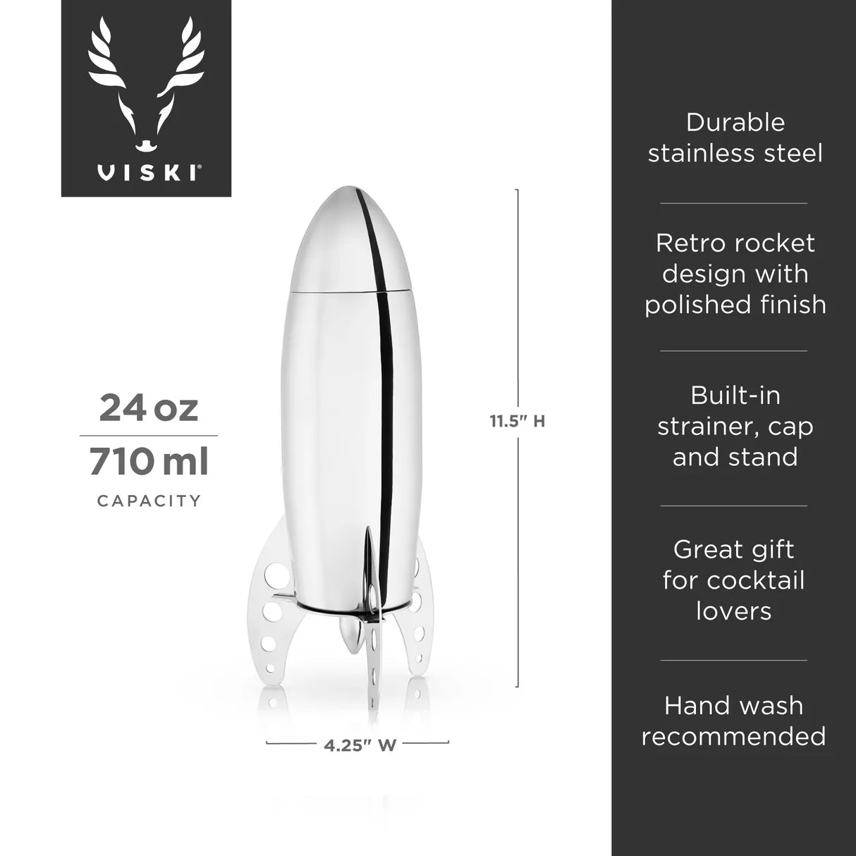 Viksi Rocket Cocktail Shaker