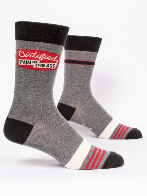 Blue Q Men's Socks Certified Pain In The Ass