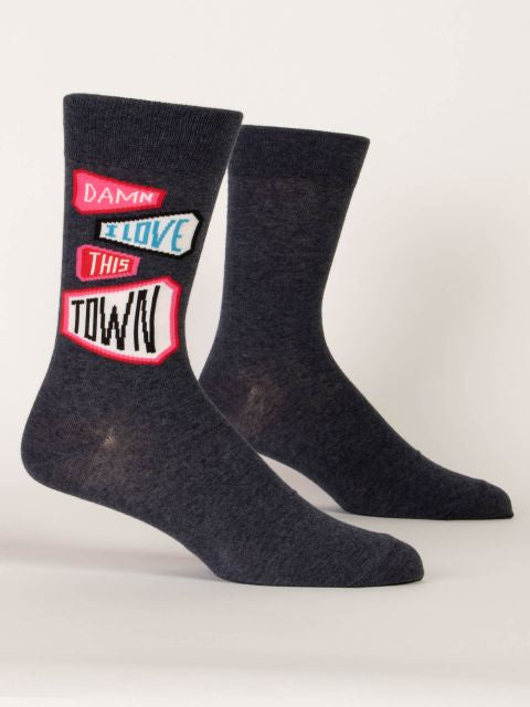 Blue Q Men's Socks Love This Town