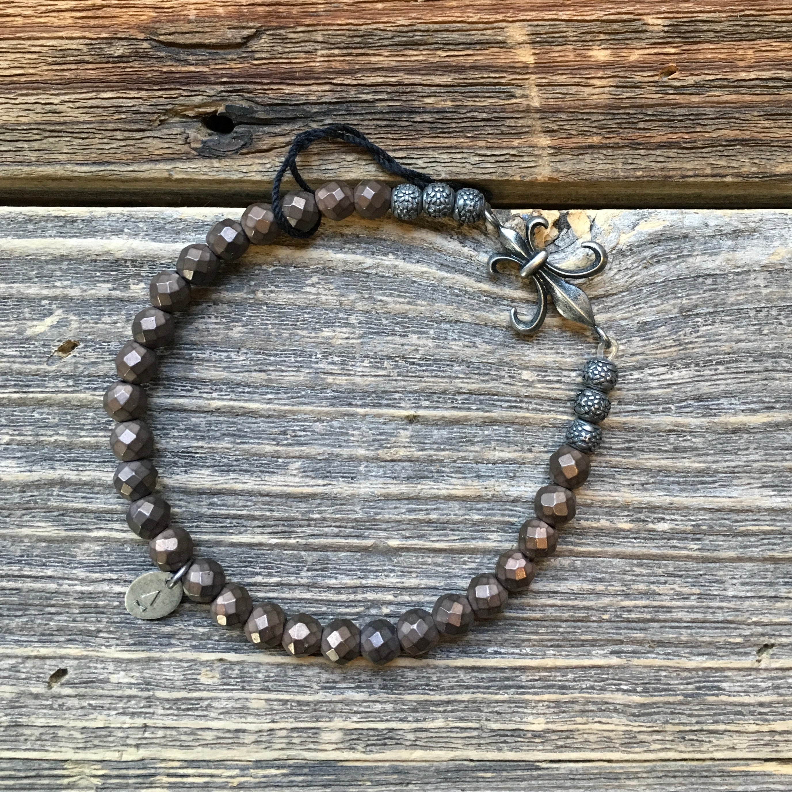 Gnome & Bow Fleur-de-lis Bracelet