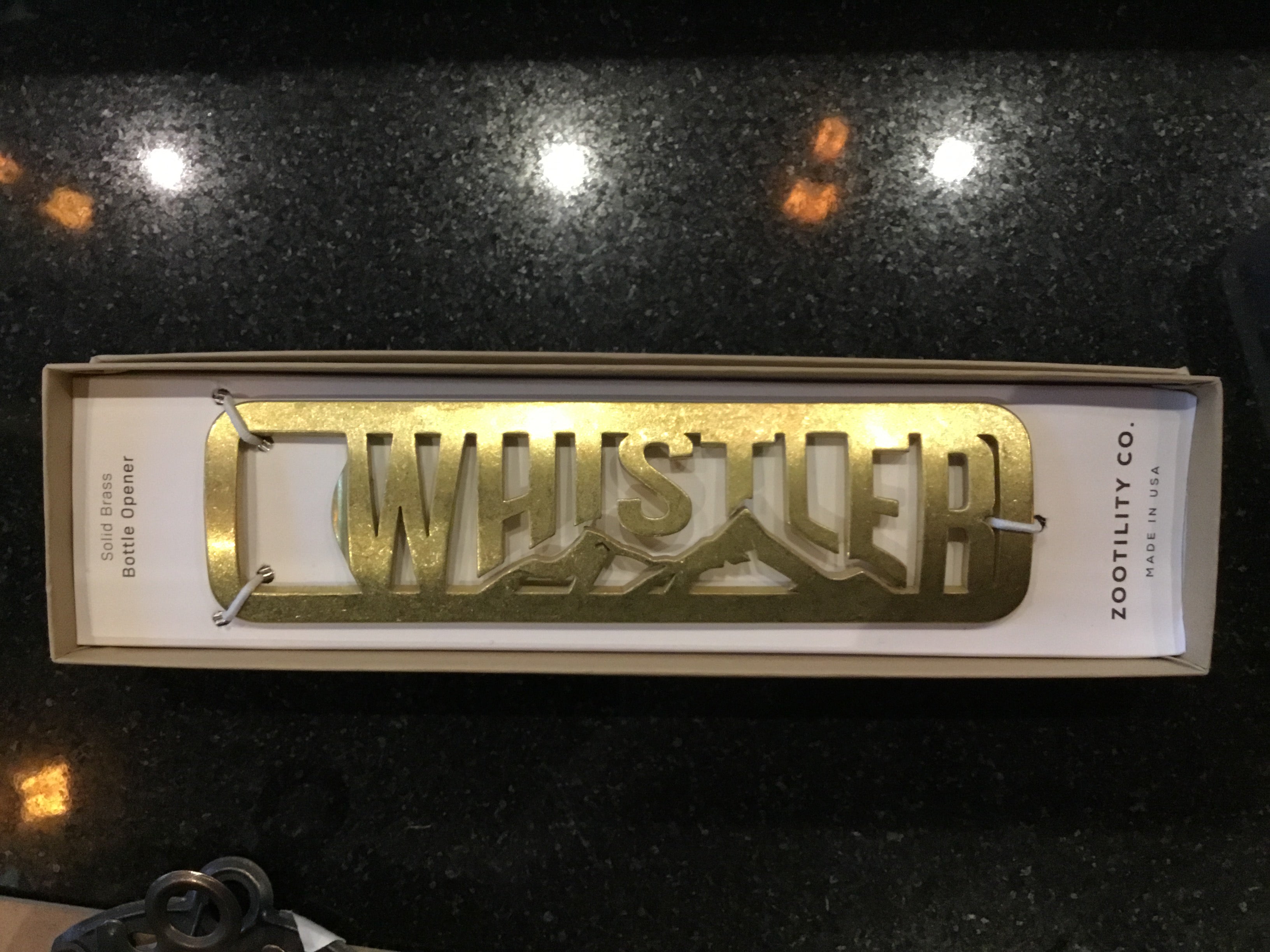 Zootility Whistler Bottle Opener Brass