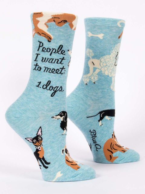 Blue Q Women’s Socks People To Meet: Dogs