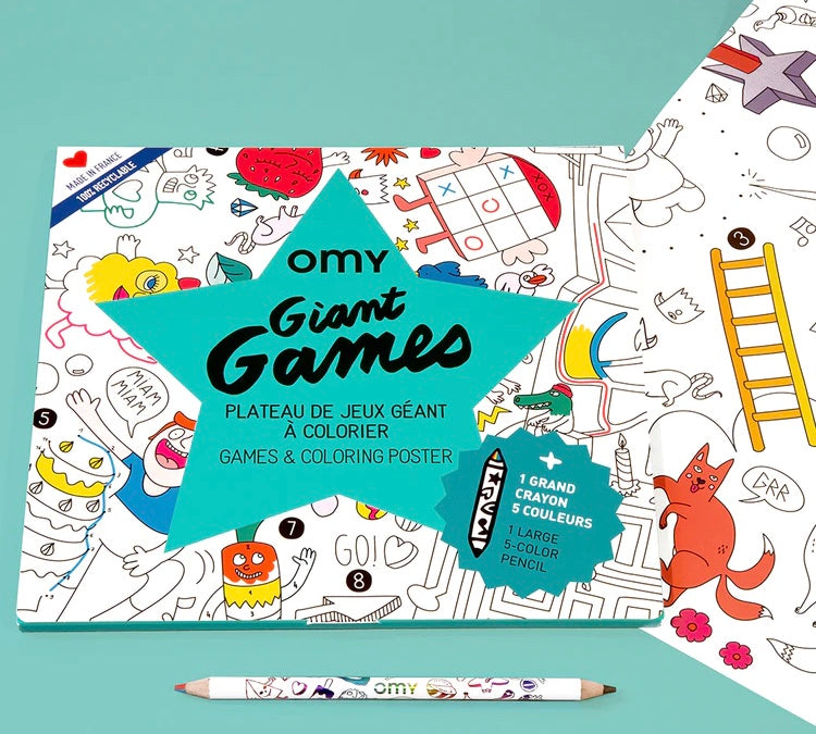 OMY Giant Poster Games + Pencil
