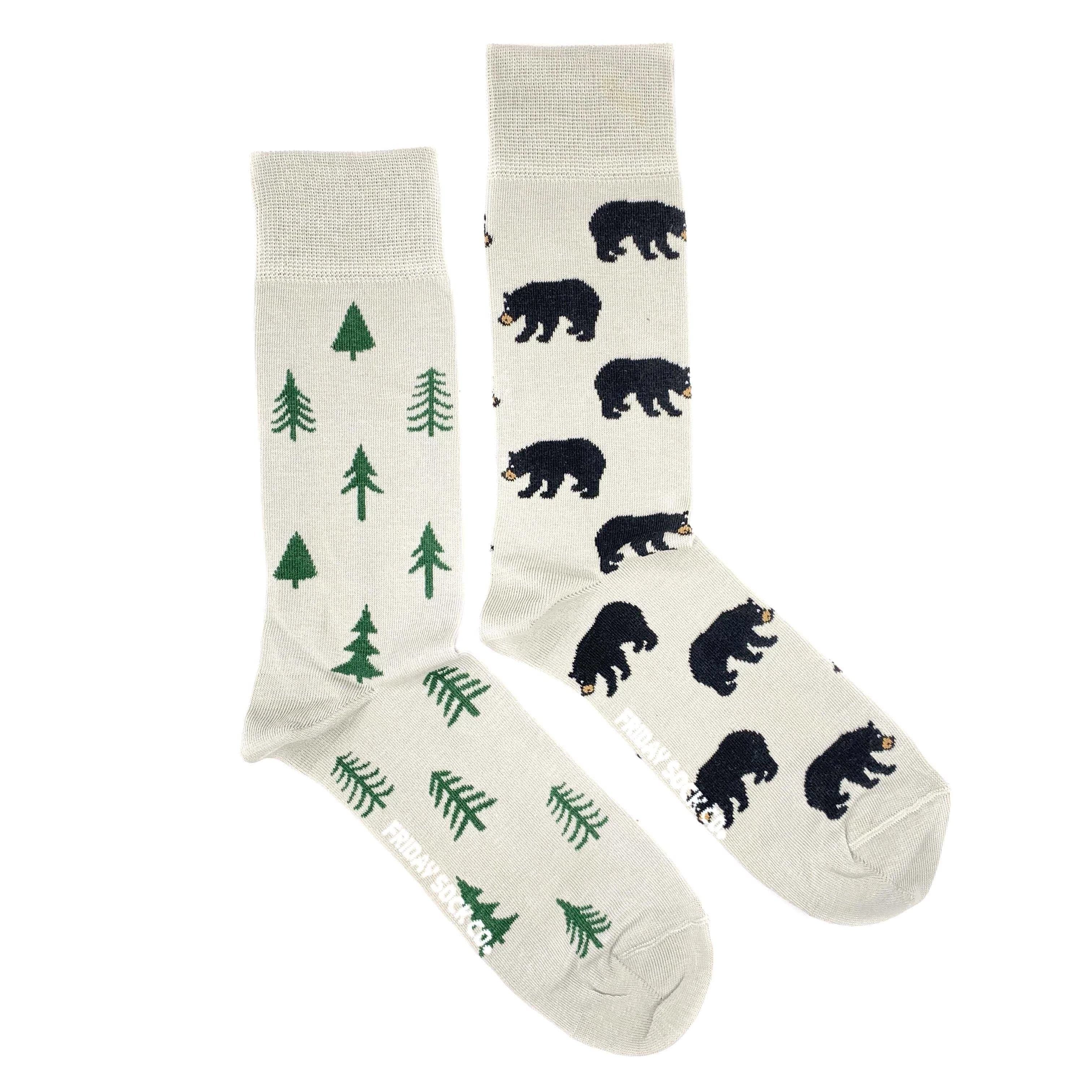 Friday Sock Men's Bear and Trees