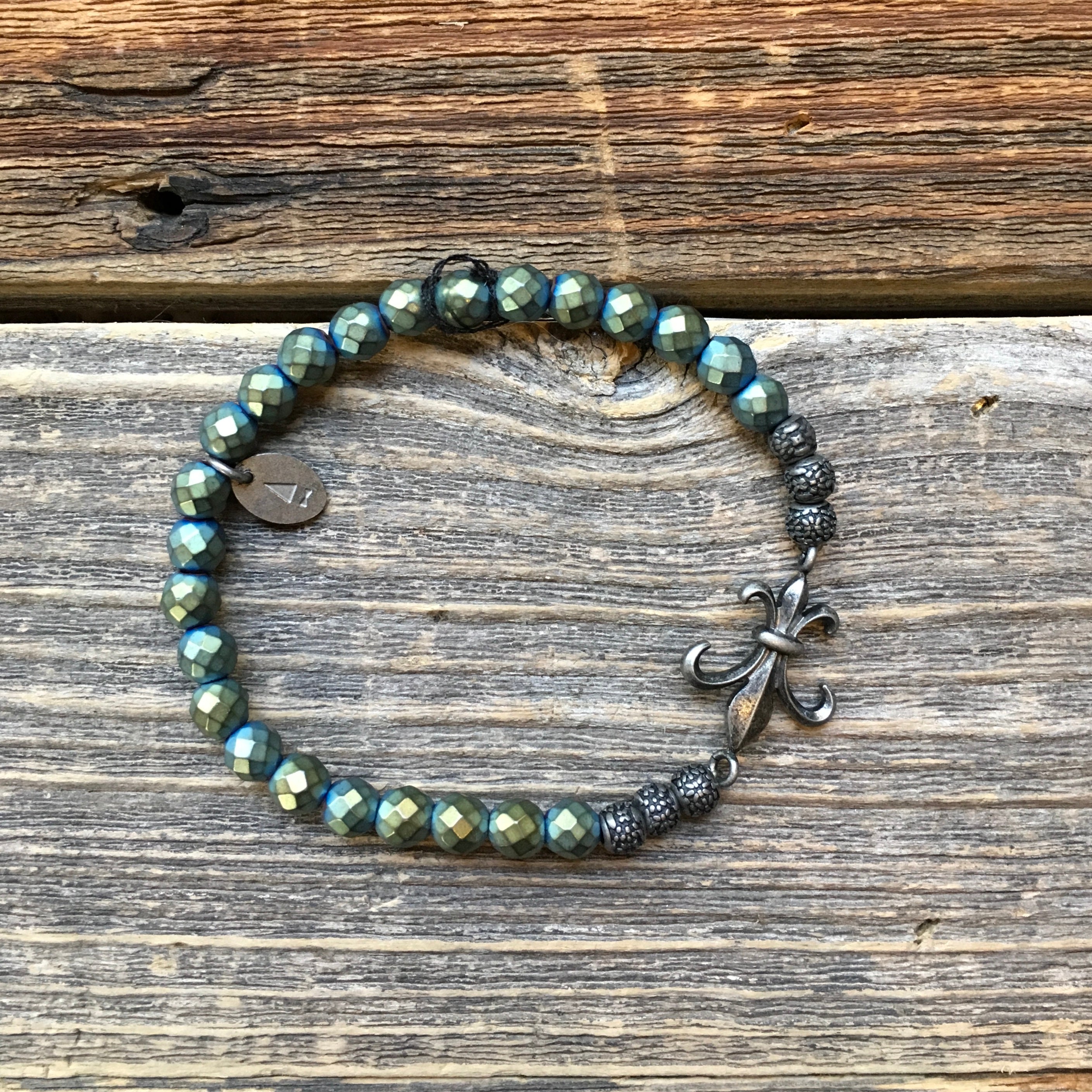 Gnome & Bow Fleur-de-lis Bracelet