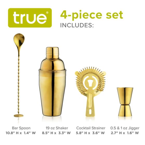 True Barware Set Gold