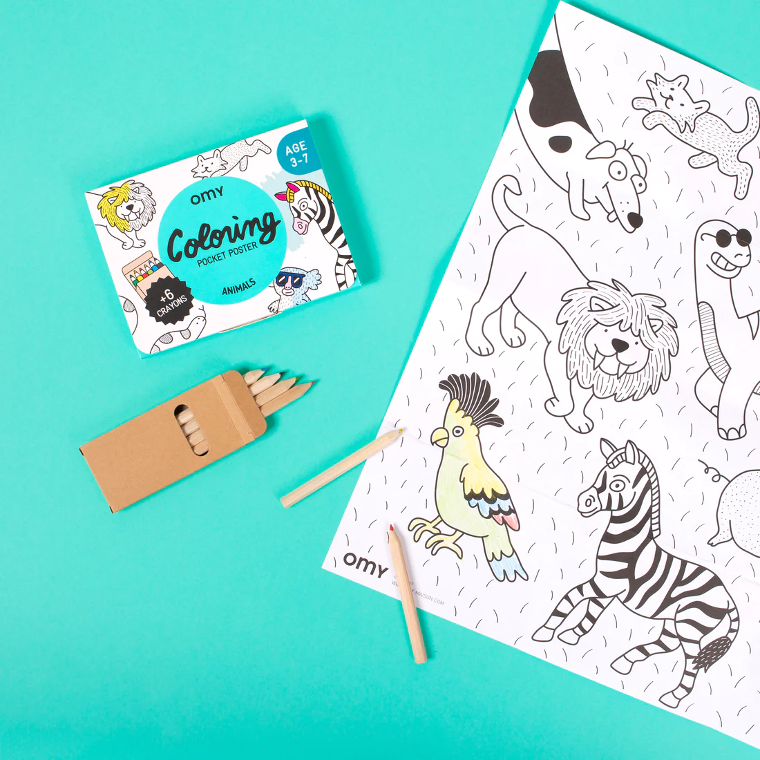 OMY Pocket Colouring Animals