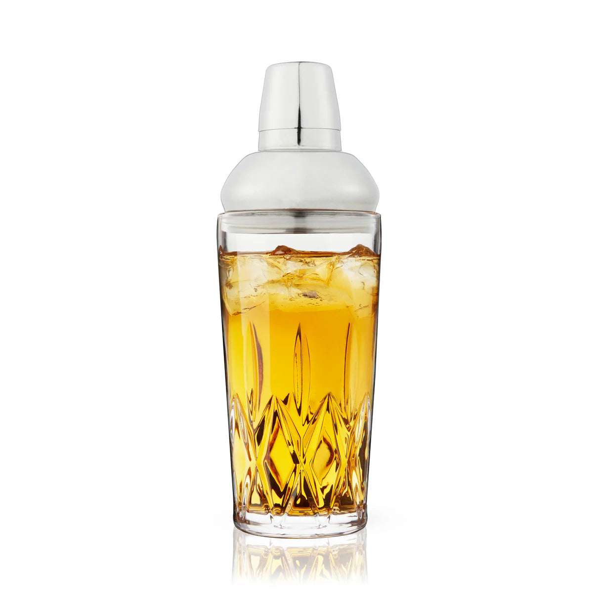 Viski Admiral Crystal Cocktail Shaker in Stainless Steel