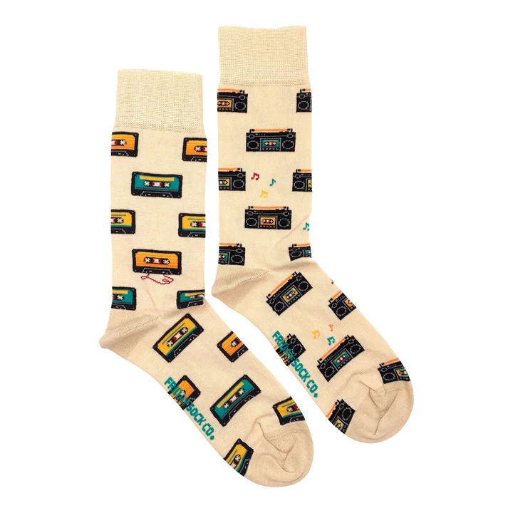 Friday Sock Men's Cassette & Boom Box