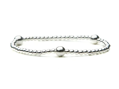 Annabelle's Collection Sterling Silver 3mm Bead with 6mm Accent Beads