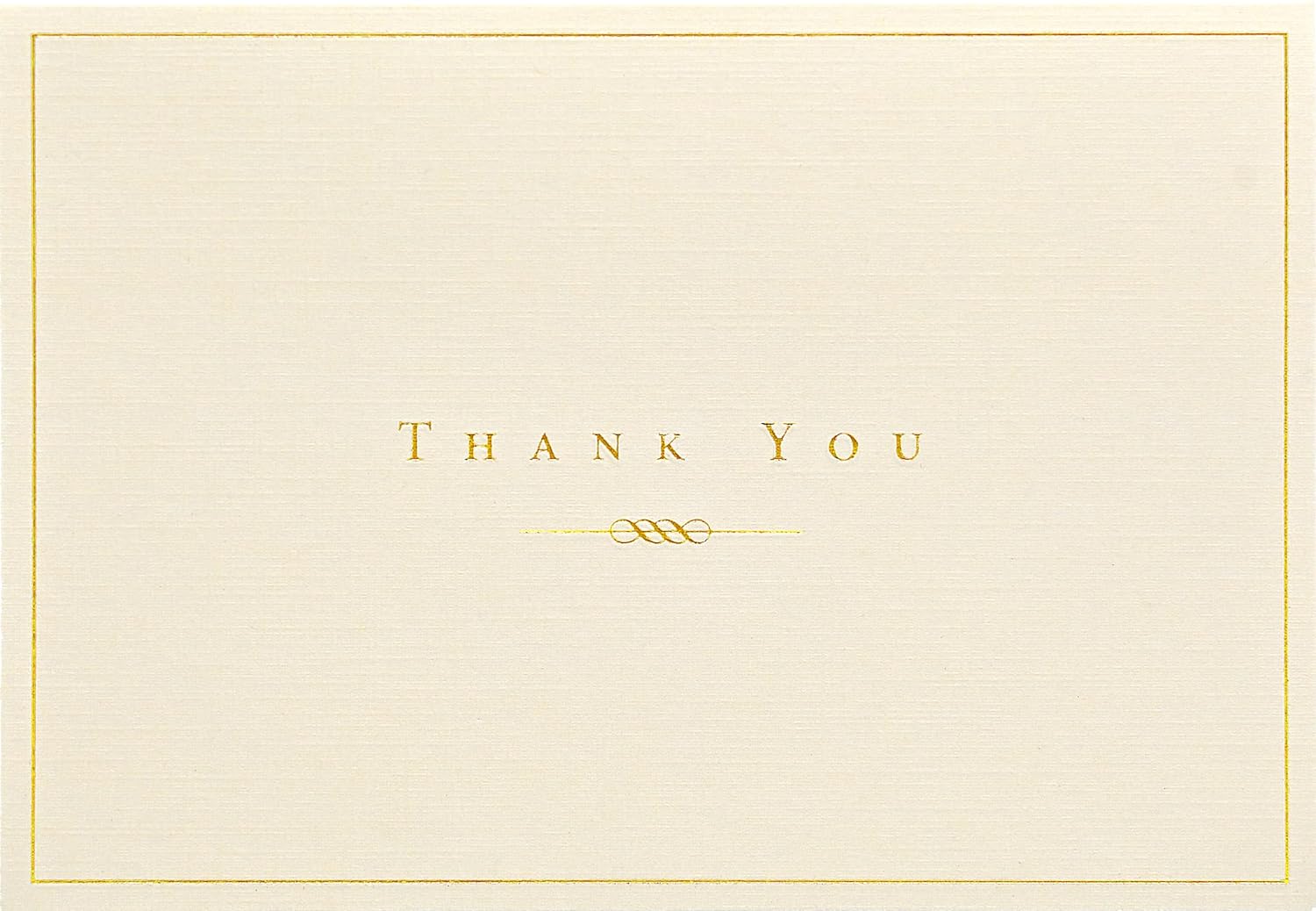 Gold And Cream Thank You Notes