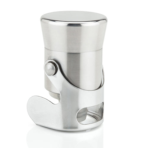 Viski Heavyweight Champagne Stopper Silver