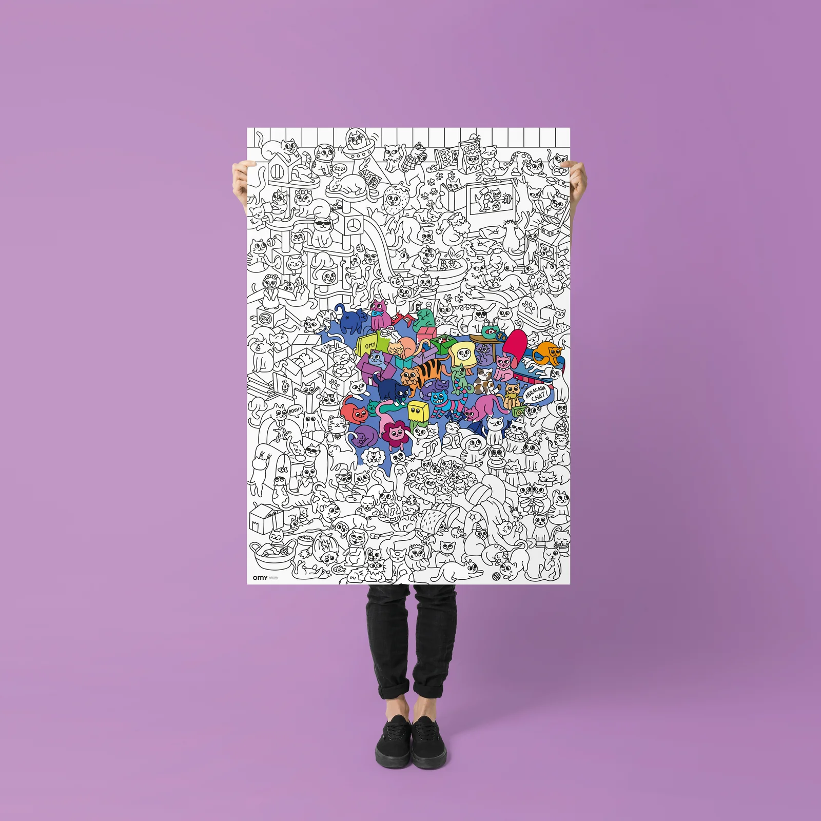 OMY Giant Coluring Poster Kitty