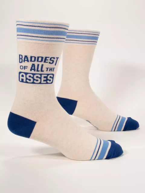 Blue Q Men's Socks Baddest Of Asses