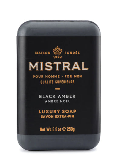 Mistral Bar Soap 250g Men's Black Amber