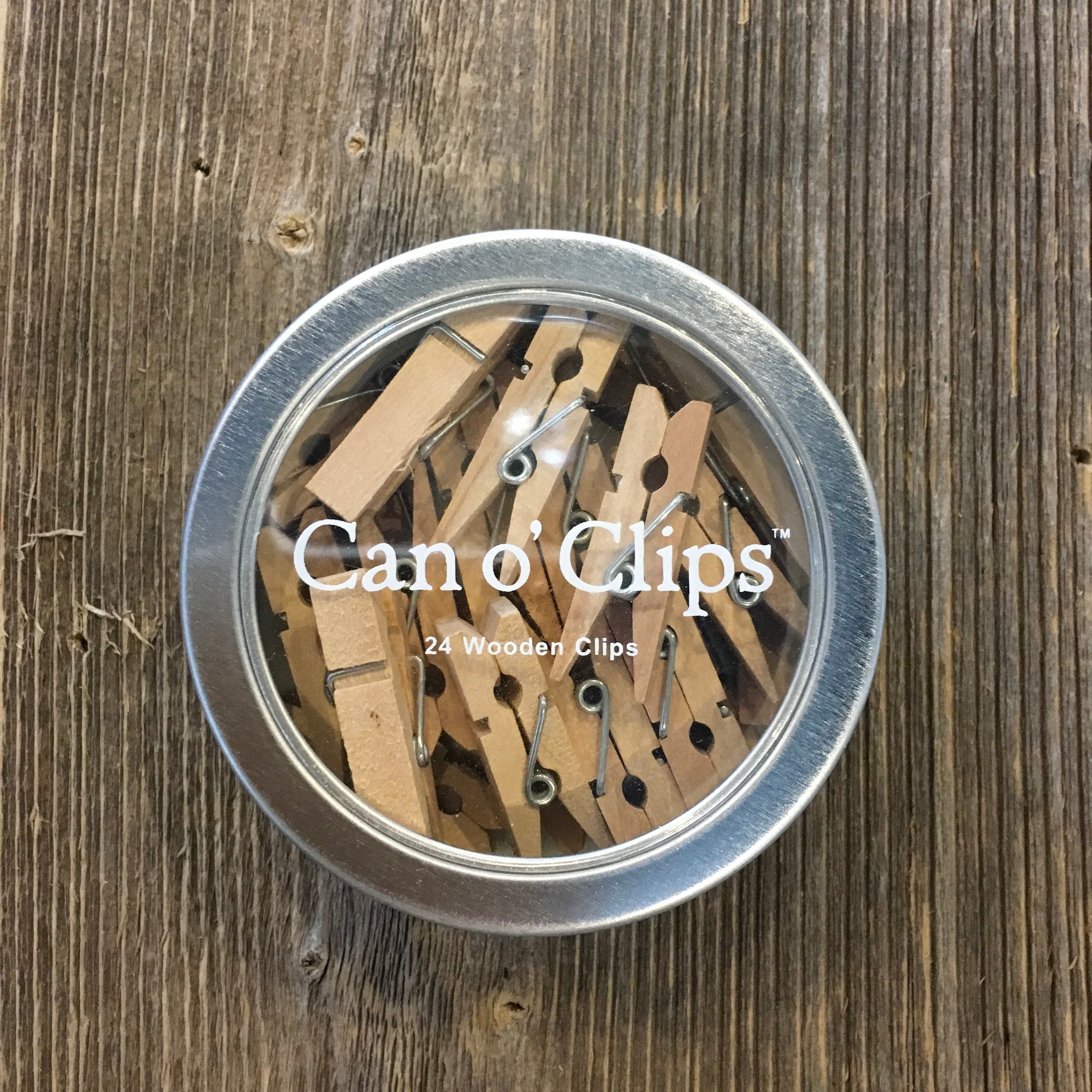 Cavallini Mini Wooden Clips In Tin