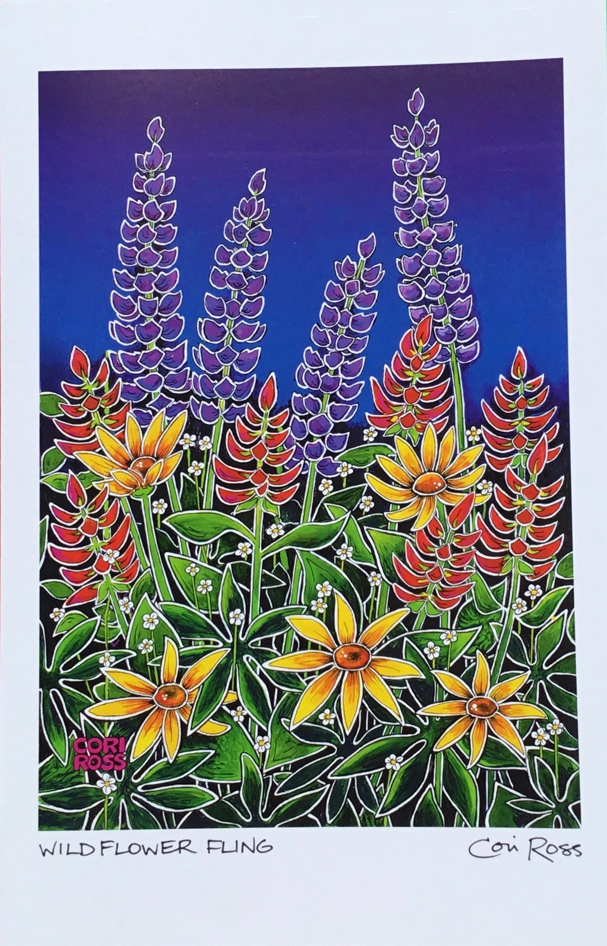 Cross Designs Art Card - Wildflower Fling