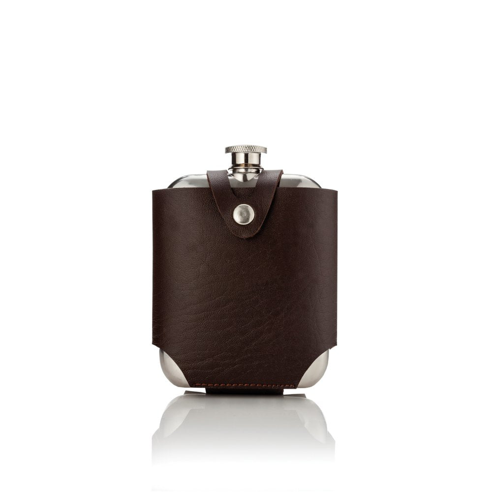 Viski Admiral Stainless Steel Flask and Traveling Case