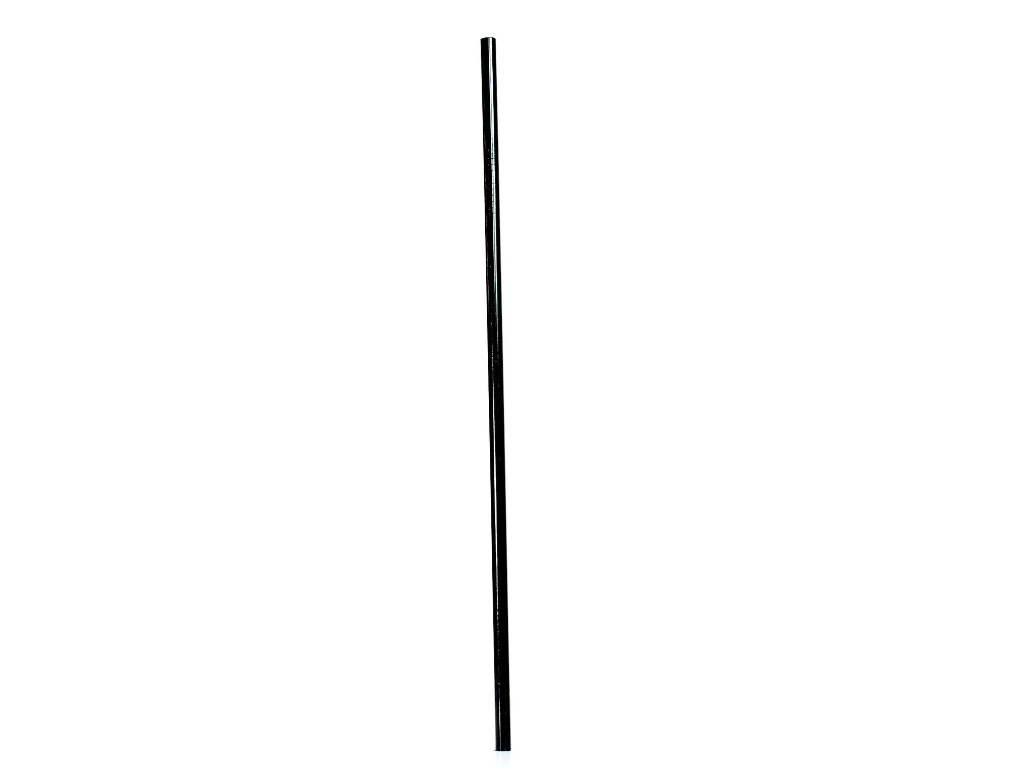 Straw Hut Stainless Steel Black Straight Smoothie Size 9mm