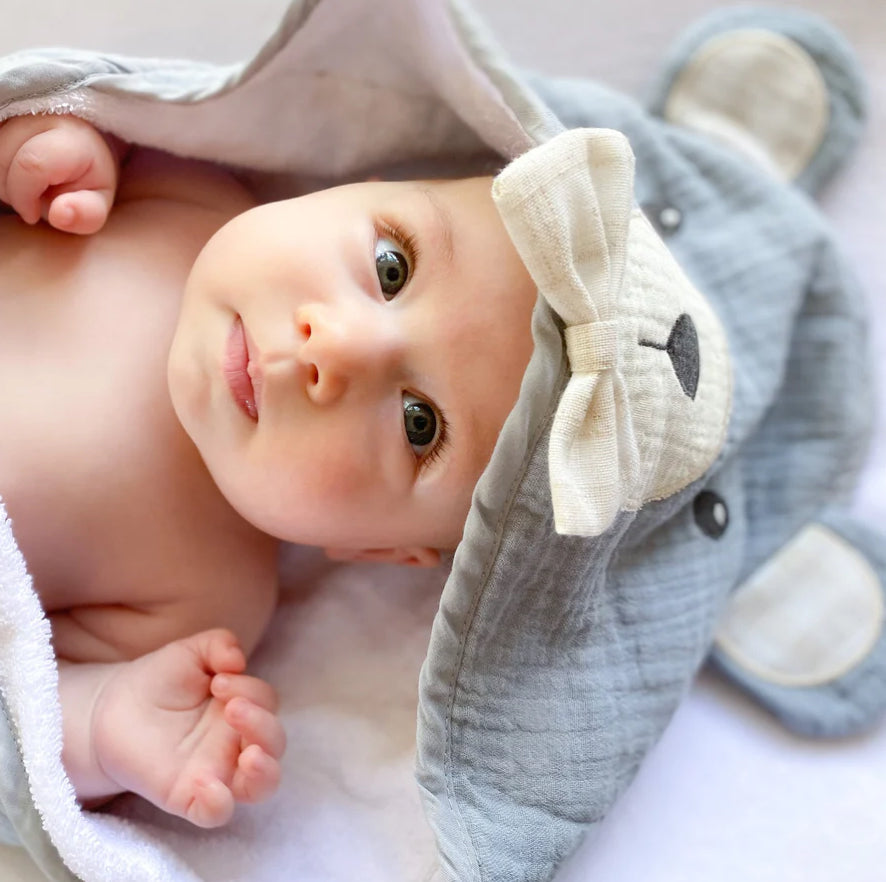 Mon Ami Petit Bear Terry Muslin Towel / Washcloth Set