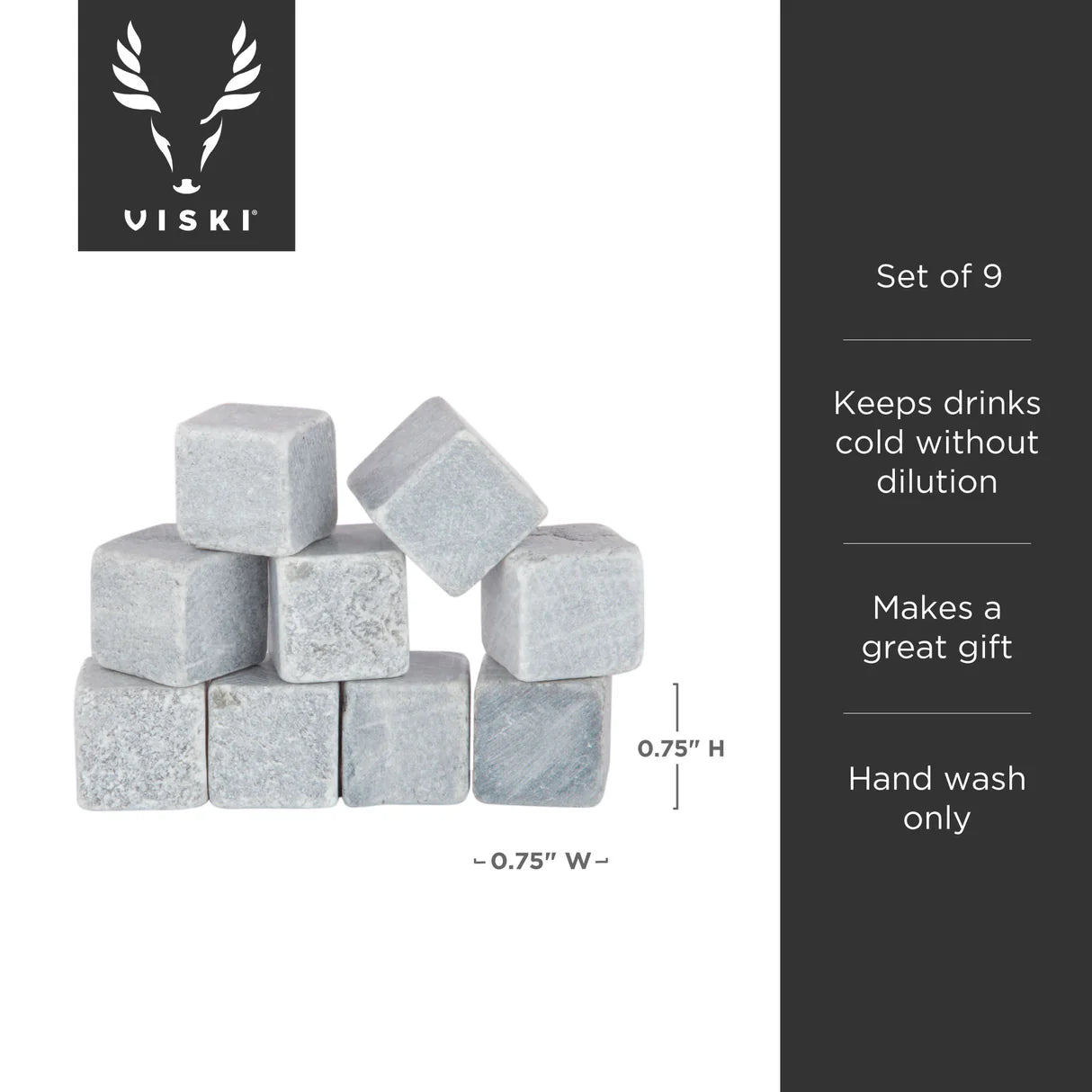 Viski Glacier Rocks Soapstone Cubes