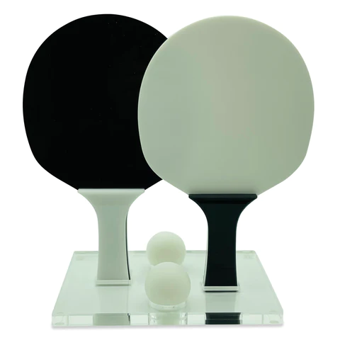 Luxe Dominoes El Ping Pong Solid White/Black
